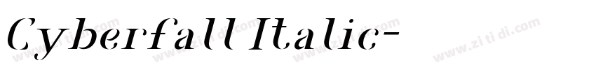 Cyberfall Italic字体转换